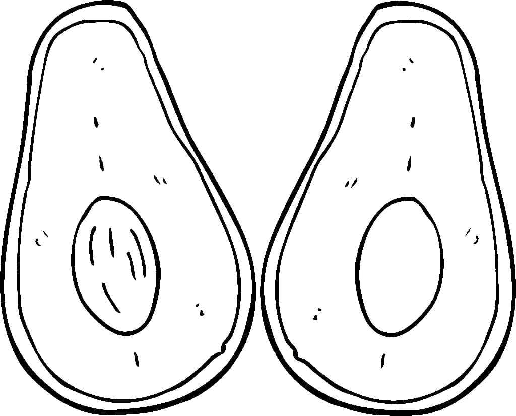 Coloring two halves of avocado